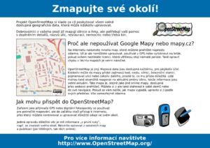 Plakat Openstreetmap pro Českou republiku