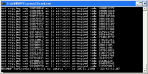 Výstup skriptu OSM2GMAPSUPP v CMDline