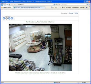 Webkamera Webové rozhraní